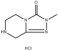 2-甲基-2H,3H,5H,6H,7H,8H-[1,2,4]三唑并[4,3-A]哌嗪-3-酮盐酸 结构式