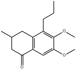 6,7-dimethoxy-3-methyl-5-propyl-3,4-dihydronaphthalen-1(2H)-one,213971-37-0,结构式