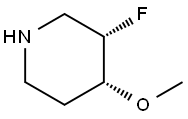 (3S,4R)-3-fluoro-4-methoxypiperidine Structure