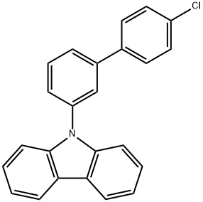 9-(4'-chloro-[1,1'-biphenyl]-3-yl)-9H-carbazole 化学構造式