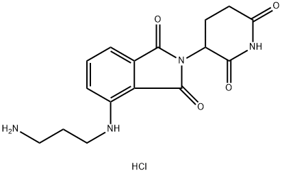 4-[(3-Aminopropyl)amino]-2-(2,6-dioxopiperidin-3-yl)isoindoline-1,3-dione HCl, 2154342-45-5, 结构式