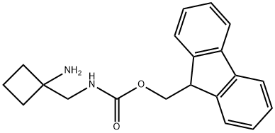 1-(N-Fmoc-aminomethyl)cyclobutanamine HCl Structure
