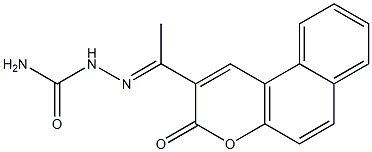 2-[N-(aminocarbonyl)ethanehydrazonoyl]-3H-benzo[f]chromen-3-one Structure