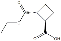 (1R,2R)-2-ethoxycarbonylcyclobutanecarboxylic acid Structure