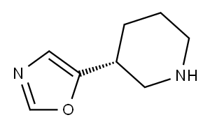 Piperidine, 3-(5-oxazolyl)-, (3R)-,2165881-38-7,结构式