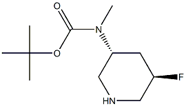 ((3S,5S)-5-氟哌啶-3-基)(甲基)氨基甲酸叔丁酯,2166001-15-4,结构式