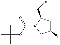 tert-butyl (2R,4R)-2-(bromomethyl)-4-fluoropyrrolidine-1-carboxylate 结构式