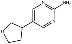 5-(tetrahydrofuran-3-yl)pyrimidin-2-amine 结构式