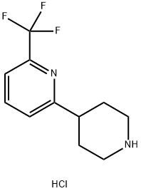 2-(PIPERIDIN-4-YL)-6-(TRIFLUOROMETHYL)PYRIDINE HYDROCHLORIDE, 2169998-41-6, 结构式