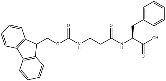 (2S)-2-[3-({[(9H-fluoren-9-yl)methoxy]carbonyl}amino)propanamido]-3-phenylpropanoic acid Structure