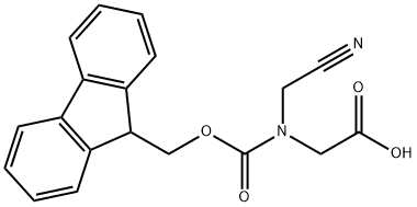 2-[(cyanomethyl)({[(9H-fluoren-9-yl)methoxy]carbonyl})amino]acetic acid 结构式