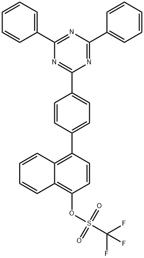 4-(4-(4,6-diphenyl-1,3,5-triazin-2-yl)phenyl)naphthalen-1-yltrifluoromethanesulfonate Structure