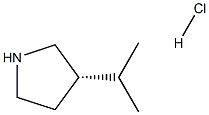 (3S)-3-(propan-2-yl)pyrrolidine hydrochloride Structure