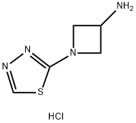 1-(1,3,4-噻二唑-2-基)氮杂环丁烷-3-胺二盐酸盐,2173992-01-1,结构式