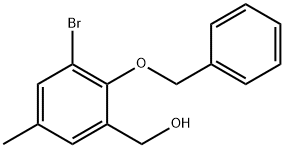 (2-Benzyloxy-3-bromo-5-methyl-phenyl)-methanol Structure