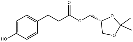 (R)-(2,2-dimethyl-1,3-dioxolan-4-yl)methyl 3-(4-hydroxyphenyl)propanoate Struktur