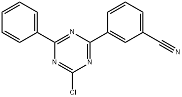 3-(4-chloro-6-phenyl-1,3,5-triazin-2-yl)phenylacetonitrile Struktur