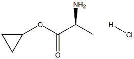 L-丙氨酸环丙酯盐酸盐 结构式