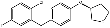 (R)-3-(4-(2-chloro-5-iodobenzyl)phenoxy)tetrahydrofuran Structure