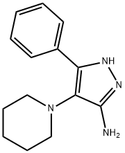 3-phenyl-4-(piperidin-1-yl)-1H-pyrazol-5-amine,2201058-80-0,结构式
