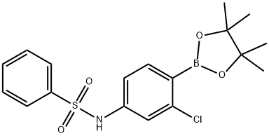 N-(3-chloro-4-(4,4,5,5-tetramethyl-1,3,2-dioxaborolan-2-yl)phenyl)benzenesulfonamide Structure