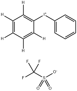 (苯基)(2,3,4,5,6-五氘代苯基)三氟甲磺酸碘98.00% 结构式