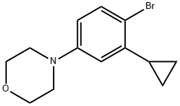 4-(4-bromo-3-cyclopropylphenyl)morpholine 结构式