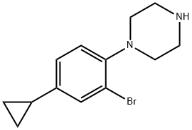 1-(2-bromo-4-cyclopropylphenyl)piperazine 结构式