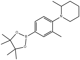 3-Methyl-4-(2-methylpiperidin-1-yl)phenylboronic acid pinacol ester,2222996-36-1,结构式