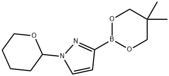 N-(Oxan-2-yl)imidazole-3-boronic acid neopentylglycol ester 结构式