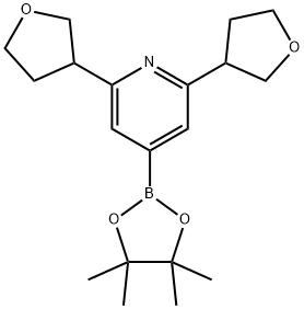 2,6-Di(oxolan-3-yl)pyridine-4-boronic acid pinacol ester Structure