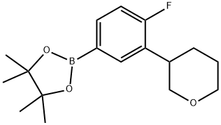 2-(4-fluoro-3-(tetrahydro-2H-pyran-3-yl)phenyl)-4,4,5,5-tetramethyl-1,3,2-dioxaborolane|
