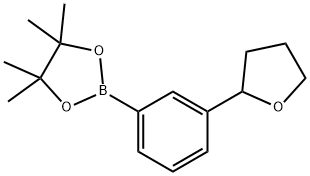 4,4,5,5-tetramethyl-2-(3-(tetrahydrofuran-2-yl)phenyl)-1,3,2-dioxaborolane Struktur