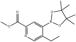5-Ethyl-2-(methoxycarbonyl)pyridine-4-boronic acid pinacol ester Structure
