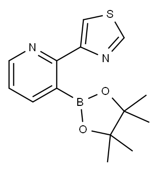 2-(Thiazol-4-yl)pyridine-3-boronic acid pinacol ester 结构式