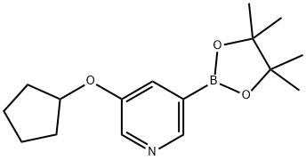 5-(Cyclopentoxy)pyridine-3-boronic acid pinacol ester Structure