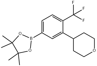 4,4,5,5-tetramethyl-2-(3-(tetrahydro-2H-pyran-4-yl)-4-(trifluoromethyl)phenyl)-1,3,2-dioxaborolane|