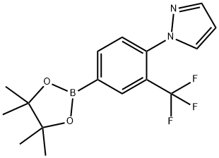 3-Trifluoromethyl-4-(1H-pyrazol-1-yl)phenylboronic acid pinacol ester Structure