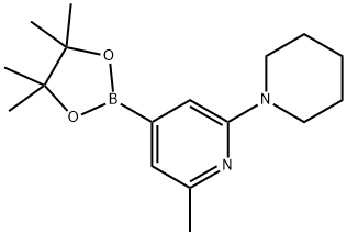 2-Methyl-6-(piperidino)pyridine-4-boronic acid pinacol ester,2223031-51-2,结构式