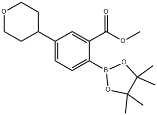 methyl 5-(tetrahydro-2H-pyran-4-yl)-2-(4,4,5,5-tetramethyl-1,3,2-dioxaborolan-2-yl)benzoate|