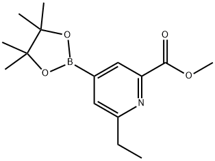 2-Ethyl-6-(methoxycarbonyl)pyridine-4-boronic acid pinacol ester,2223032-37-7,结构式