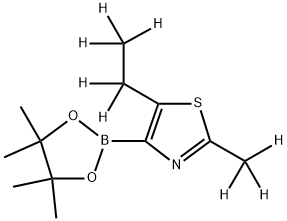 (2-Methyl-5-ethyl-d8)-thiazole-4-boronic acid pinacol ester 结构式