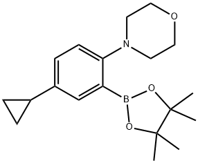 4-(4-cyclopropyl-2-(4,4,5,5-tetramethyl-1,3,2-dioxaborolan-2-yl)phenyl)morpholine,2223032-84-4,结构式