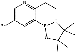5-Bromo-2-ethylpyridine-3-boronic acid pinacol ester Structure