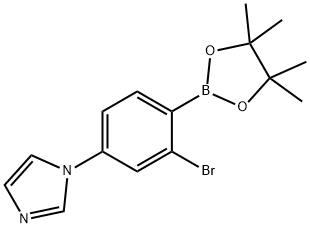 2-Bromo-4-(imidazol-1-yl)phenylboronic acid pinacol ester Structure