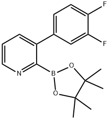 3-(3,4-Difluorophenyl)pyridine-2-boronic acid pinacol ester 结构式