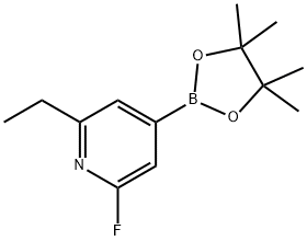 2-ethyl-6-fluoro-4-(4,4,5,5-tetramethyl-1,3,2-dioxaborolan-2-yl)pyridine Structure