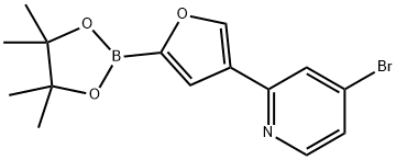 4-(4-Bromopyridin-2-yl)furan-2-boronic acid pinacol ester,2223035-86-5,结构式