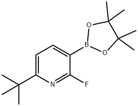 6-(tert-butyl)-2-fluoro-3-(4,4,5,5-tetramethyl-1,3,2-dioxaborolan-2-yl)pyridine, 2223036-07-3, 结构式