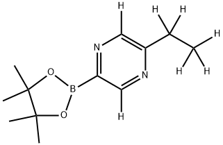 (5-Ethylpyrazine-d7)-2-boronic acid pinacol ester,2223038-78-4,结构式